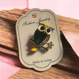 Colorful Owl Brooch